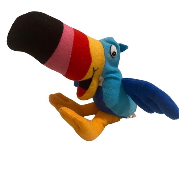 Vtg 1997 Kelloggs Toucan Sam Plush Stuffed Animal 6” Sitting Cereal Mascot - Picture 2 of 5